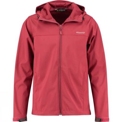 Chaquetas Ayacucho Calgary Hooded Softshell Hombre Rojas Oscuro - Chile OMA369540